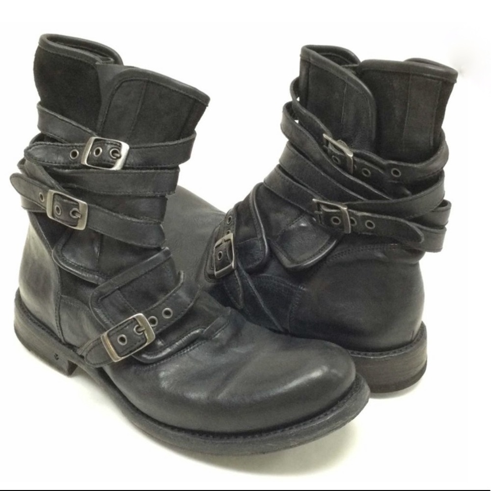 John Varvatos Triple Buckle Engineer boot size 8